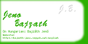 jeno bajzath business card